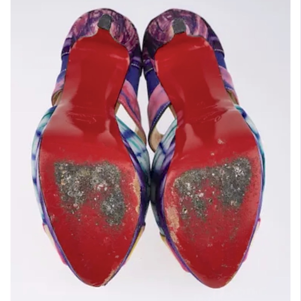 Christian Louboutin Pitou Multi-coloured Cutout Platform Pumps Size 36 - Picture 6 of 6